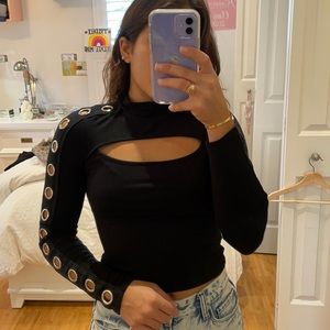 Long sleeve black top